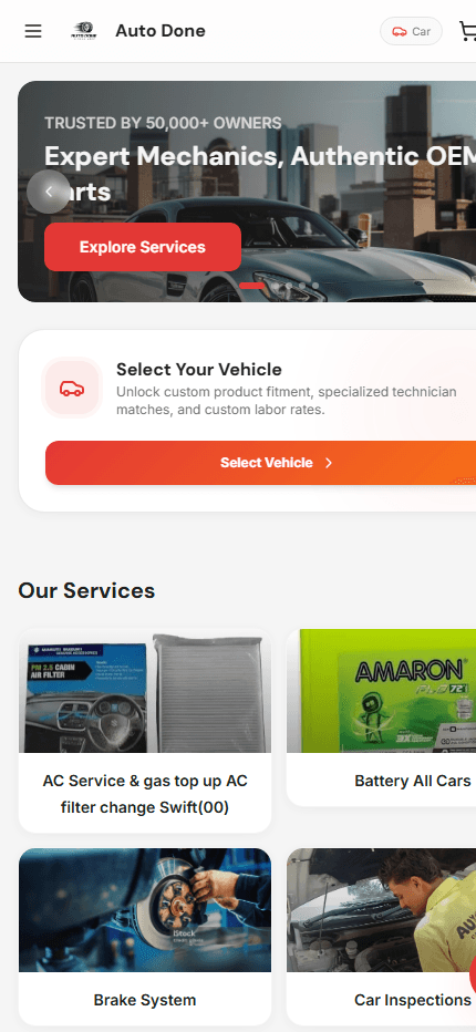 AutoDone Mobile View