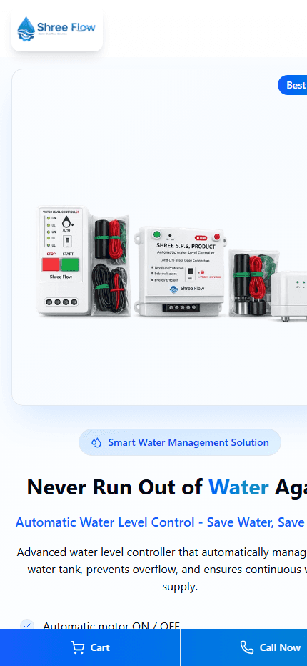 Shreeflow Mobile View