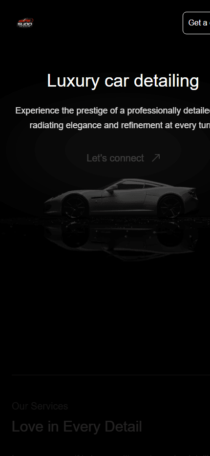 Sudo Detailing Mobile View